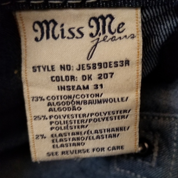 MISS ME jeans*easy skinny* size 28"×31" - Picture 3 of 10